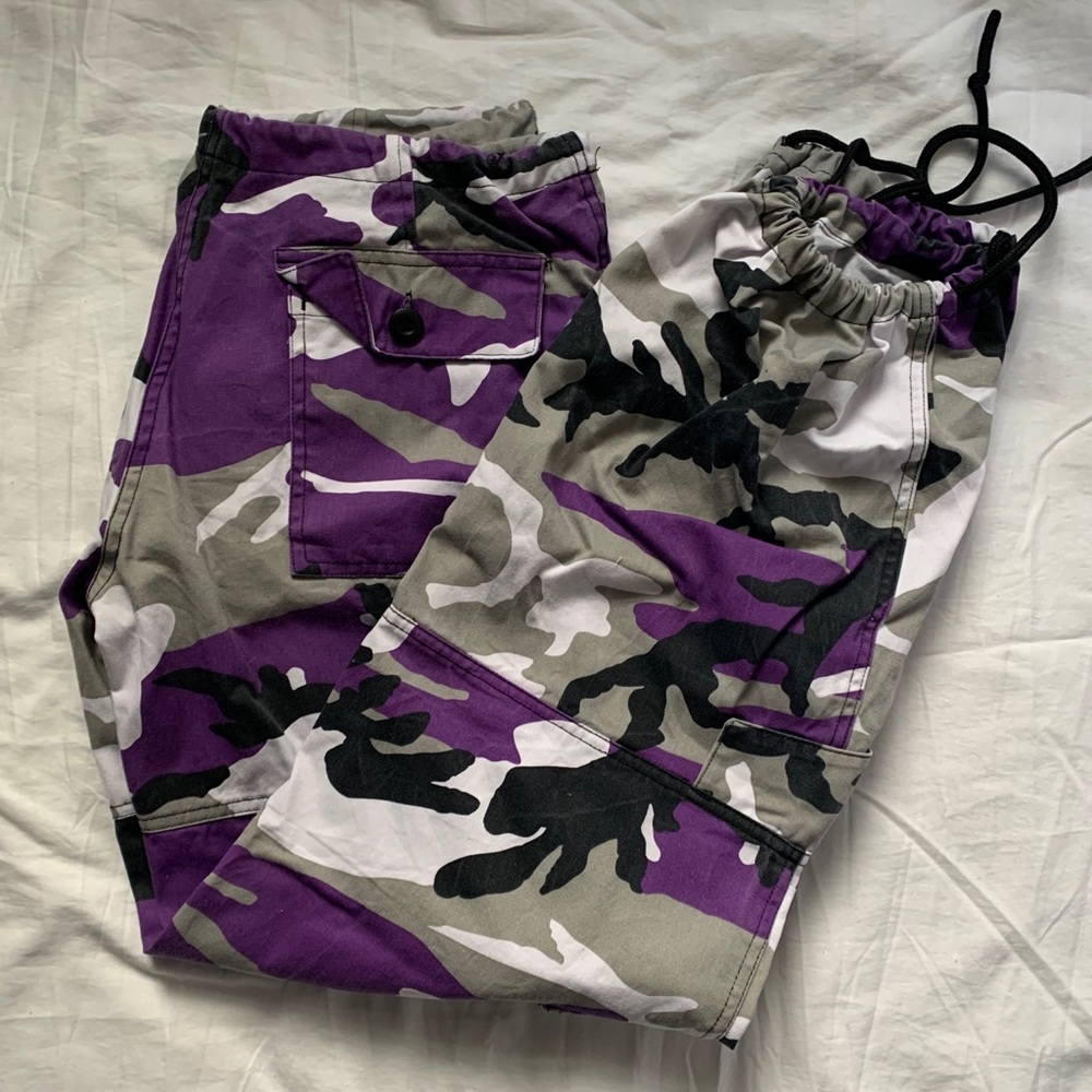 zumiez purple camo cargo pants
